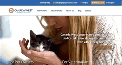 Desktop Screenshot of canadawestvets.com