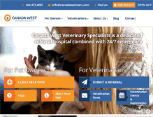 Tablet Screenshot of canadawestvets.com